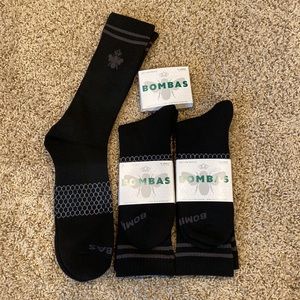 NWT Bombas Mens Black Calf Socks Xlarge 3 Pairs